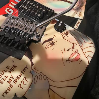 Kramer American Baretta II 1987 rare Knapp graphic - “Guitarman” image 5