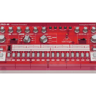 Behringer RD-6-SB Analog Drum Machine (Translucent Red) image 2