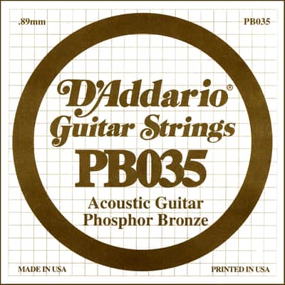 D'Addario .035 Acoustic Phosphor Bronze Single String image 1