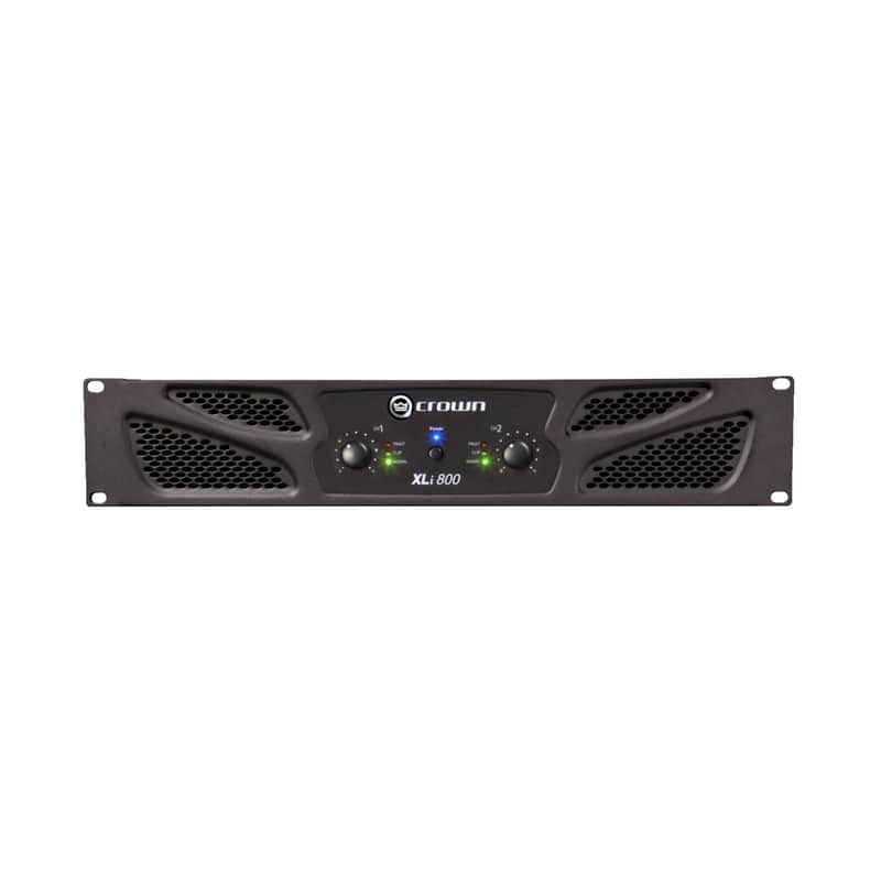 Crown XLi 800 Stereo 300 Watt Amp 4 Ohms 2U Rack Stereo Power Amplifier image 1