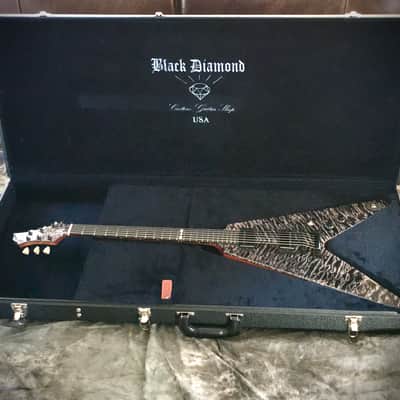 "from my Personal Collection" Black Diamond Custom Shop "Super-V Supreme" Guitar 5A Quilted Maple Top Hand Crafted In AMERICA image 11