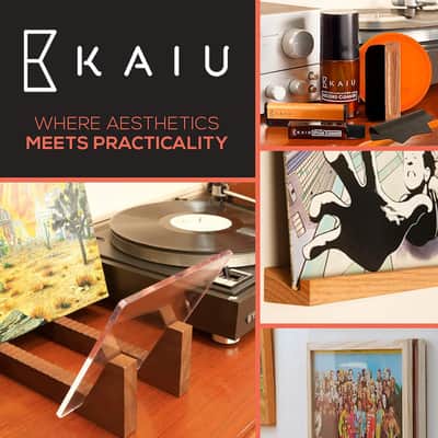 Lot of 4 x KAIU Vinyl Record Frames – Black, Solid Wood Album Frame image 6