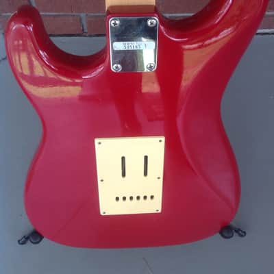 Applause  Stratocaster red electric guitar 1980 -  1990 image 9