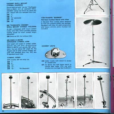 Rogers Vintage 1965 PATENT-PENDING SWIVOMATIC Swan Leg Cymbal Stand image 2