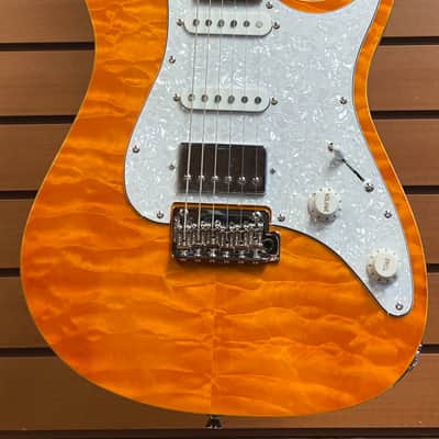 Tagima Stella DW 2021 Electric Guitar Transparent Amber image 2