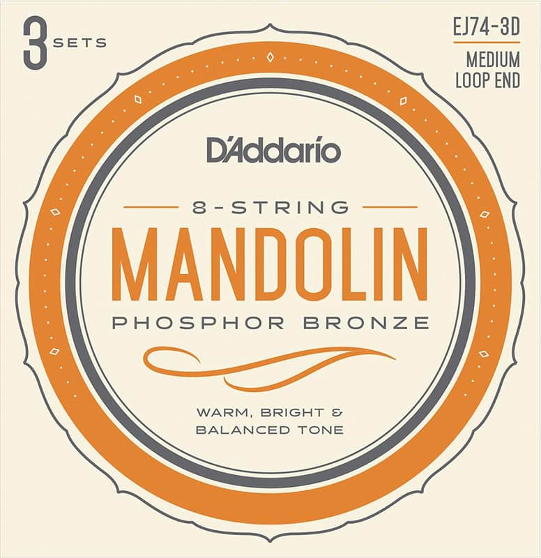 Mint 3 Sets of D'Addario EJ74 Mandolin Strings, Phosphor Bronze, Medium (11-40) image 1
