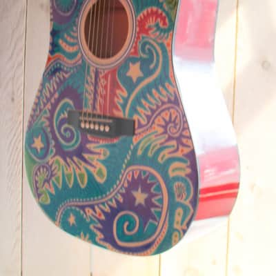 Fender - Squire CUSTOM ART GUITAR Dreadnought Acoustic Guitar image 4