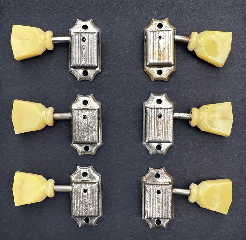 1958 1959 1960 Kluson tuners as used on Gibson Les Paul and ES335 guitars. Mediocre. image 1