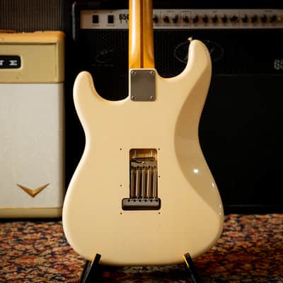 Fender Vintera ’50s Stratocaster – 2019 – White Blonde – Very Good Condition – Upgraded Graph Tech Saddles – w/ Gig Bag image 9