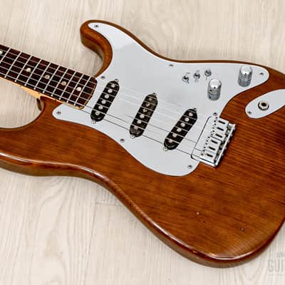 1980 Fender Stratocaster Hardtail Vintage Guitar Mocha, Schecter Dream Machine Mods w/ F500T Pickups, Case image 10