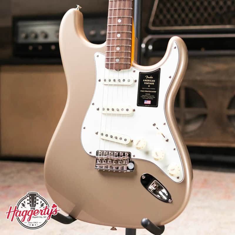 Fender American Vintage II 1965 Stratocaster, Round-Lam Rosewood Fingerboard - Shoreline Gold with Hardshell Case - Used image 1