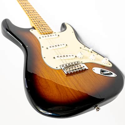 2009 Fender Stratocaster Standard 2-Tone Sunburst w/ Maple Fretboard, 6-Screw Bridge, Fender Gigbag image 3