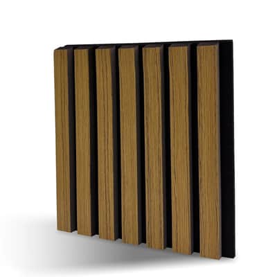 Soundproof Wood Slat Acoustic Panels (4PCS) – Luxury Acoustic Treatment for Recording Studios image 2