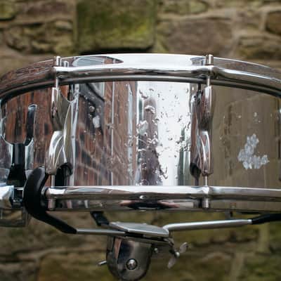 Vintage 1970s Premier 2000 Chrome over Aluminium COA Snare Drum 14x5" image 3
