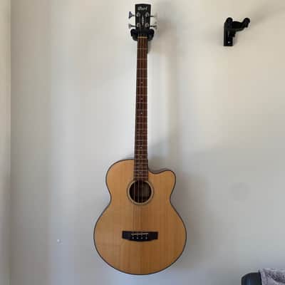 Cort AB850F - Acoustic Electric 4 String Bass, Natural with Matching Gig Bag image 2