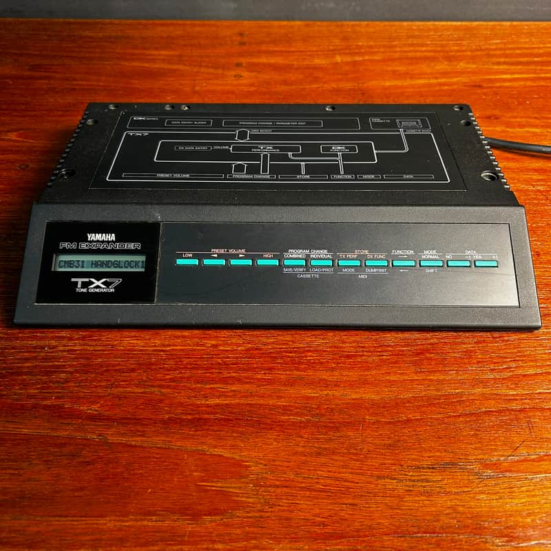 Yamaha TX7 FM Synthesizer / Expander vintagre 1985 - Black dx7 image 1