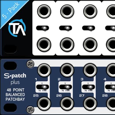 5 - Pack Blank Patch Bay Labels Compatible with Samson S Patch Plus by Trace Audio image 3