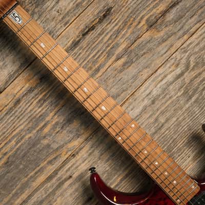 Ernie Ball Music Man JP15 Electric Guitar - Red Tide Quilt image 7