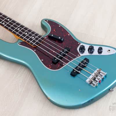 2000 Fender American Vintage '62 Jazz Bass Lake Placid Blue w/ Tweed Case image 10