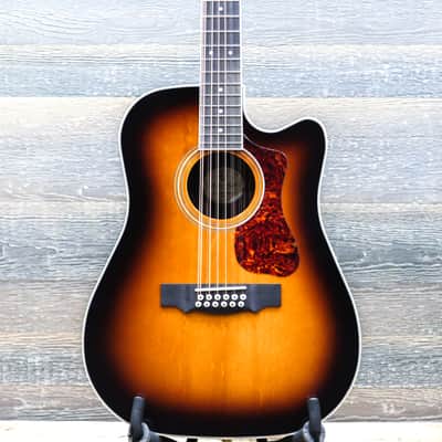 Guild D-2612CE Deluxe Antique Burst Dreadnought 12-String Acoustic Electric Guitar image 1