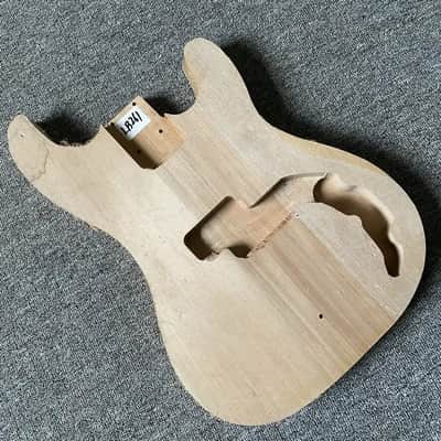 Solid Basswood 4 String Precision P Bass Style Body image 1