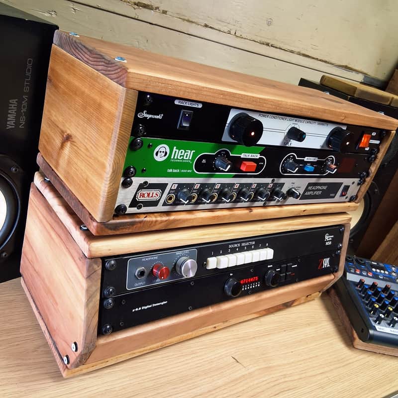 MusicNetwork 2U-A Angled Rack Prototype 2025 - Redwood Natural image 1