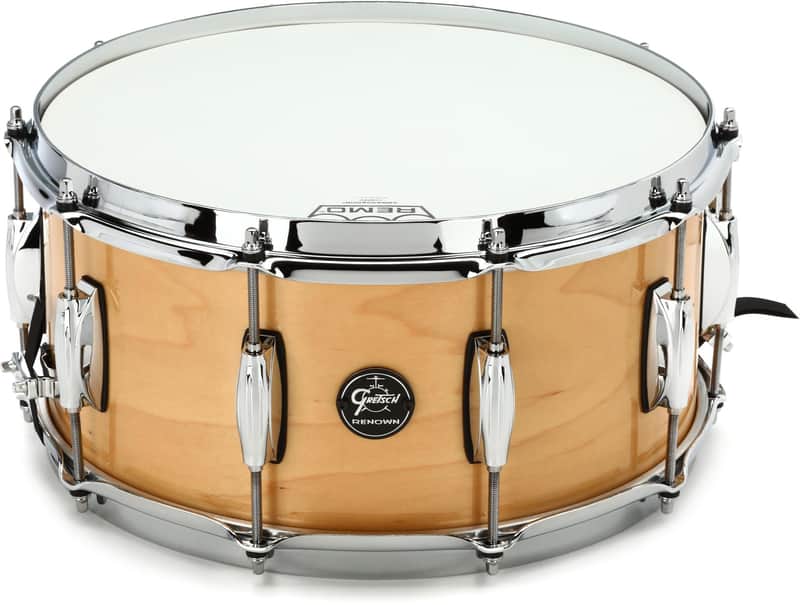 Gretsch Drums Renown Series Snare Drum - 6.5 x 14 inch - Gloss Natural (3-pack) Bundle image 1