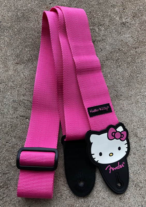 Fender Hello Kitty Guitar Strap 2005 Sanrio Co Pink Rare image 1