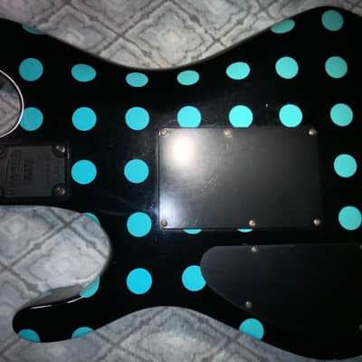 Final Reduction!  1986 Kramer Nightswan in Gloss Black with Blue Polka Dots! All Original! image 13