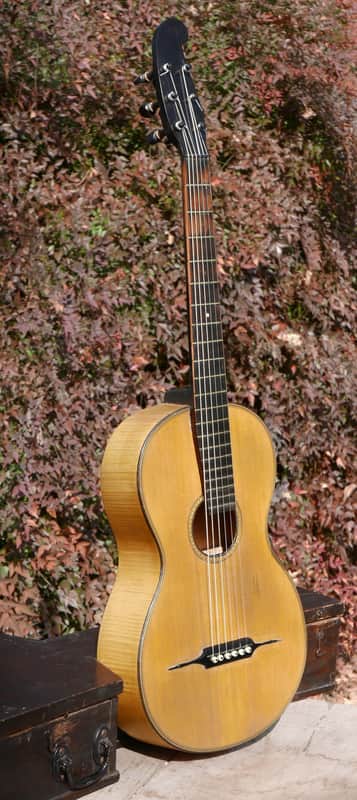 Vienna Parlor Guitar Romantic Guitar circa 1850 image 1