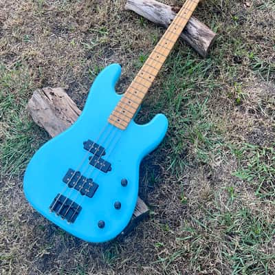Vintage Chandler Precision Bass Guitar Parts P-Bass Plus 1980’s Project Daphne Blue image 2