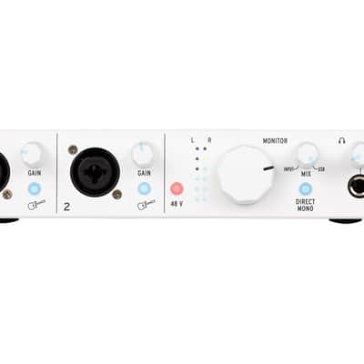 Arturia - MiniFuse 2 - Compact USB Audio & MIDI Interface with Creative Software for Recording, Production, Podcasting, Guitar - White image 1