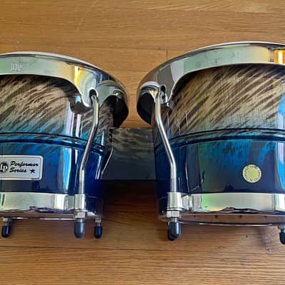 LP Performer Series Bongos - Blue Fade, including stand [See Video] image 7