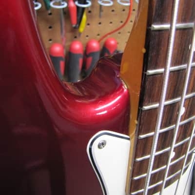 Fender Jazz Bass 62 1962 RI Reissue Stack Knob USA 1989 - Candy Apple Red image 10