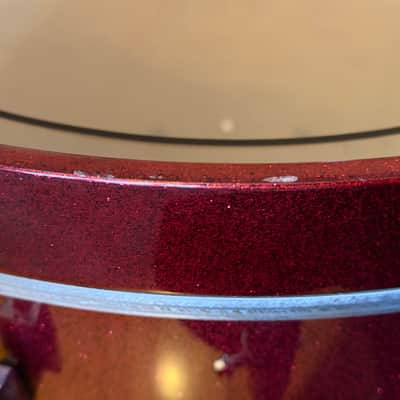 Yamaha 20x18 Maple Custom Absolute bass drum - burgundy sparkle image 19