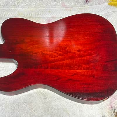 Cherry Burst Basswood T-style guitar body - Made in USA! image 9