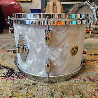 Gretsch USA Custom 20-14-12" Drum Kit - White Satin Flame - Vintage Build image 17