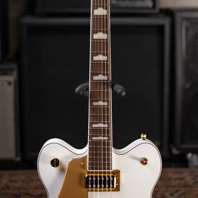 Gretsch G5422GLH Electromatic Classic Hollow Body Double-Cut Left-Handed Electric Guitar - Snow Crest White image 4