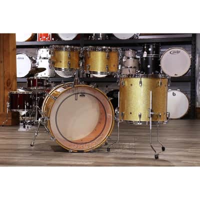 Yamaha Absolute Hybrid Maple 4pc Drum Set Gold Champagne Sparkle image 2