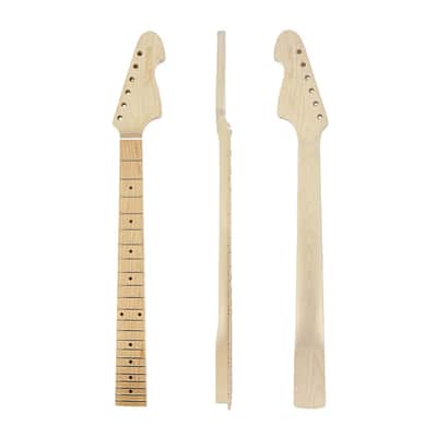 25.5" Electric Guitar Neck Maple Maple Fretboard 22 Frets Dot Inlay Unfinished Bolt-On image 11