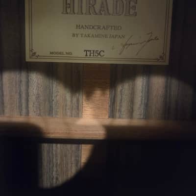 Takamine TH5C Hirade Series Classical Nylon String Concert Cutaway Acoustic/Electric Guitar 2010s - Natural Gloss image 2