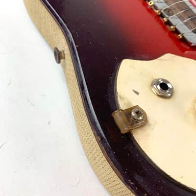 Silvertone 1457 with Case Amp W Tremelo 1964 - 1967 - Red Burst 2 pickup image 15