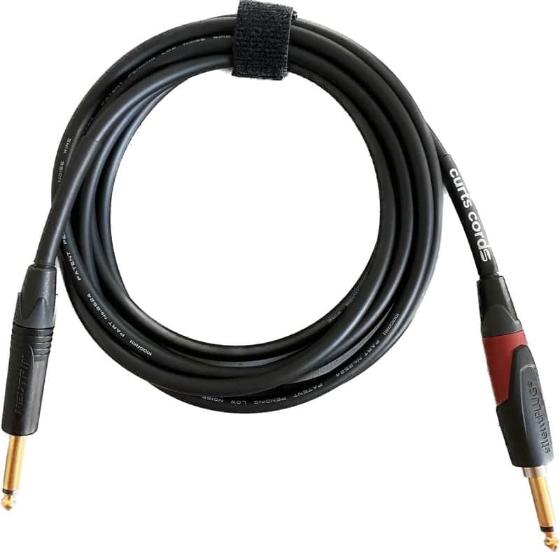 Curts Cords 18' Mogami Gold Guitar/Instrument cable with 1/4" Neutrik Gold Silent Straight to Straight Plug image 1