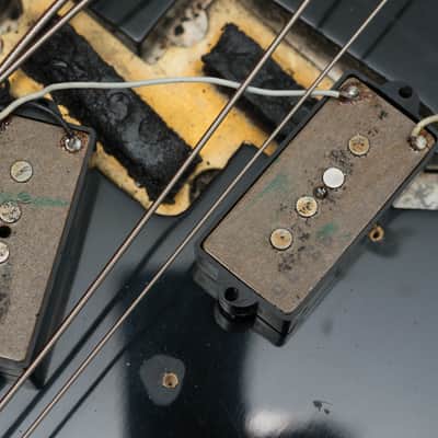 1975 LEFTY Fender Precision Bass Black with White Pickguard image 25