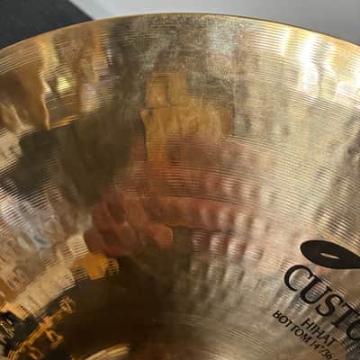 Zildjian 14" A Custom Hi-Hat Cymbals (Pair) 1991 - Present - Brilliant image 6