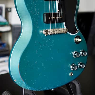 Gibson Custom Shop CME 1963 SG Special Reissue Pelham Blue Murphy Lab Ultra Light Aged 2020 image 11