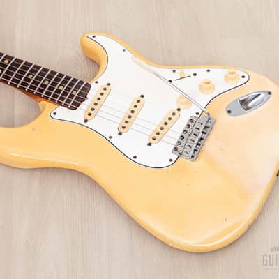 1965 Fender Stratocaster Vintage Guitar Olympic White w/ Case image 10