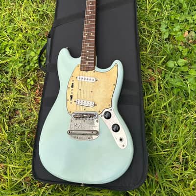 1966 Fender Mustang Guitar -Sonic Blue Refin image 1