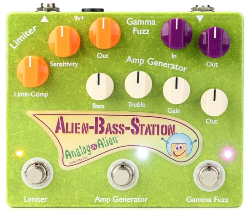 Analog Alien Bass Station Compressor Amp Fuzz Bass Guitar Multi-Effect Pedal image 1