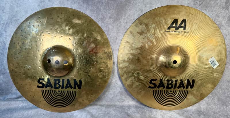 Sabian 14" AA Fusion Hi-Hat Cymbals (Pair) 1990 - 2001 - Brilliant image 1
